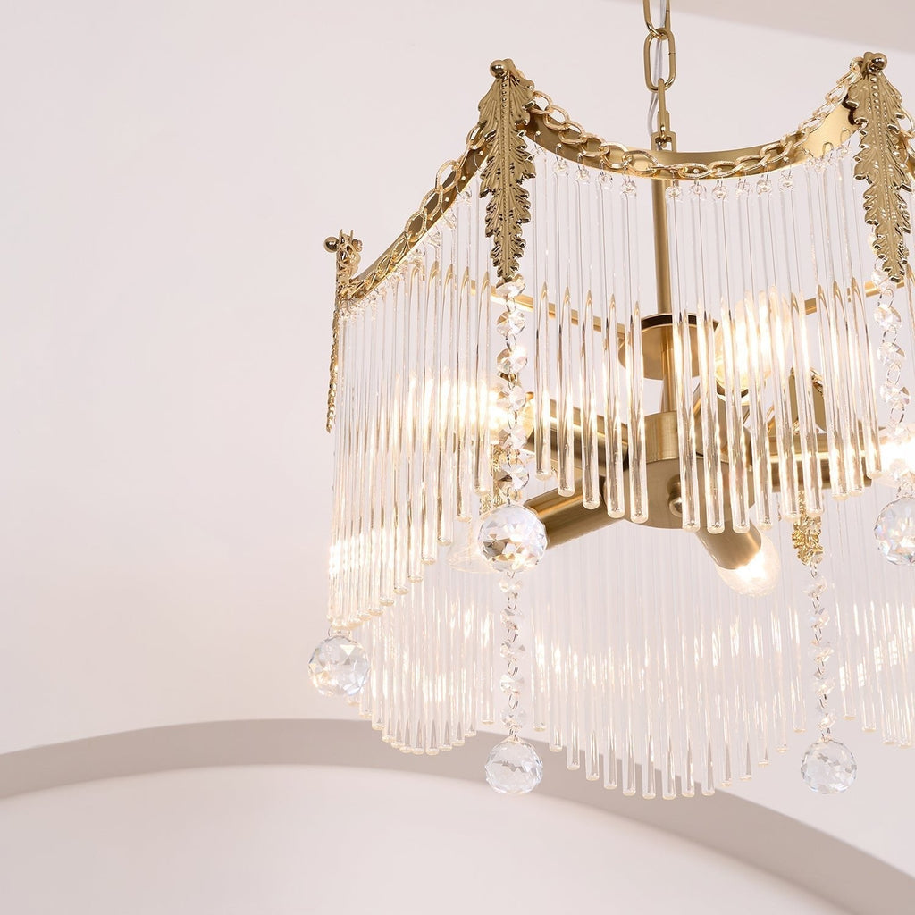 Elias Chandeliers Luxurious Glass Farmhouse