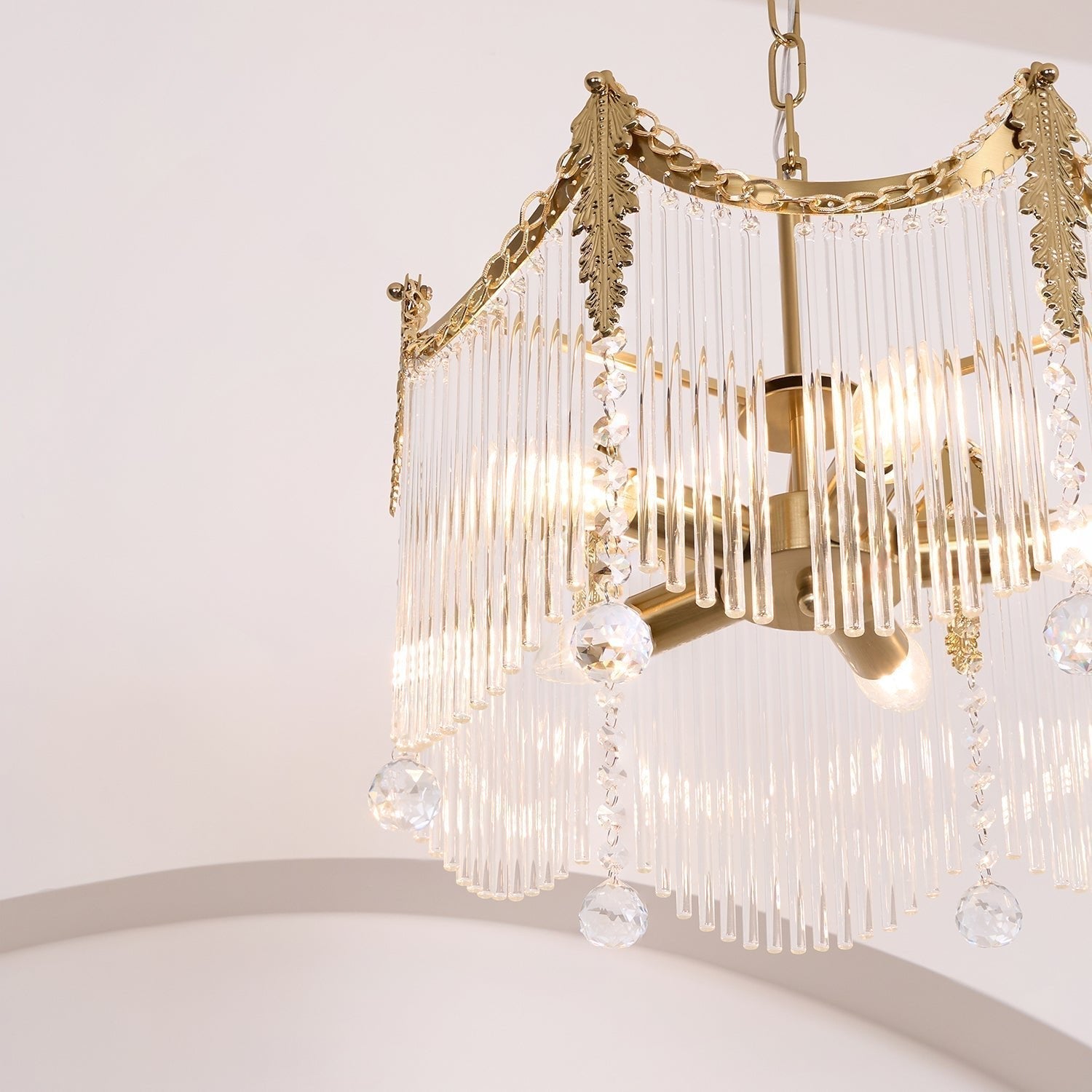 Elias Chandeliers Luxurious Glass Farmhouse