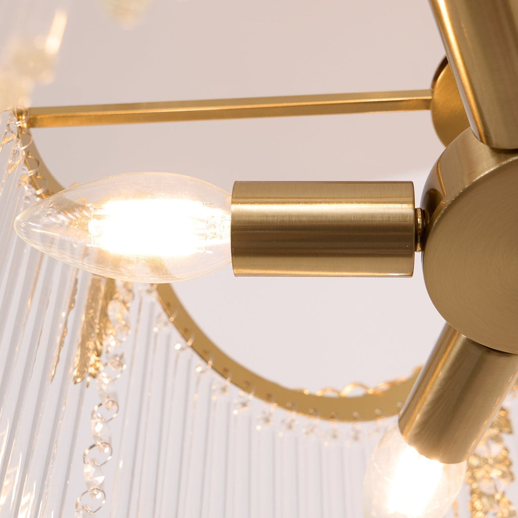 Elias Chandeliers Luxurious Glass Farmhouse