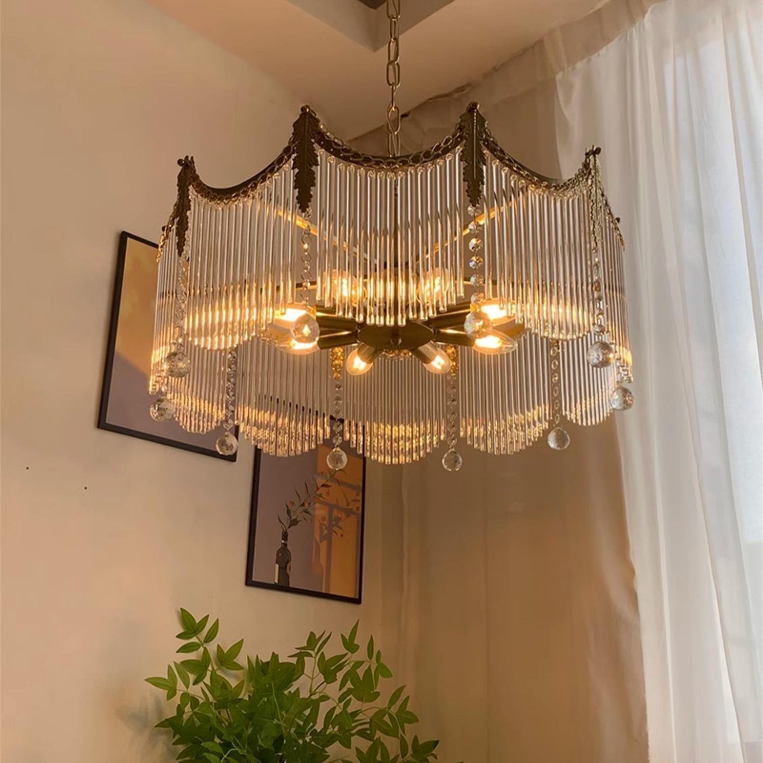 Elias Chandeliers Luxurious Glass Farmhouse