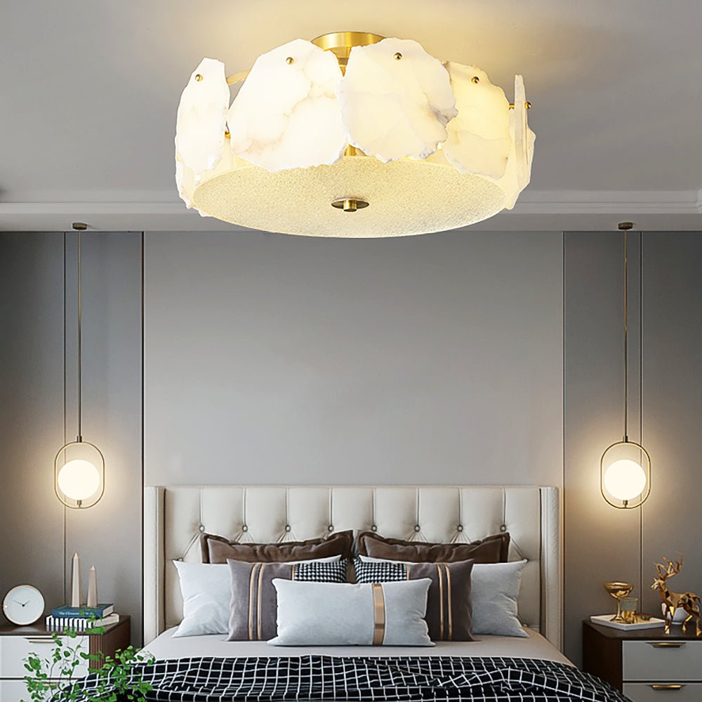 Amara Alabaster Flush Mount  Ceiling Light