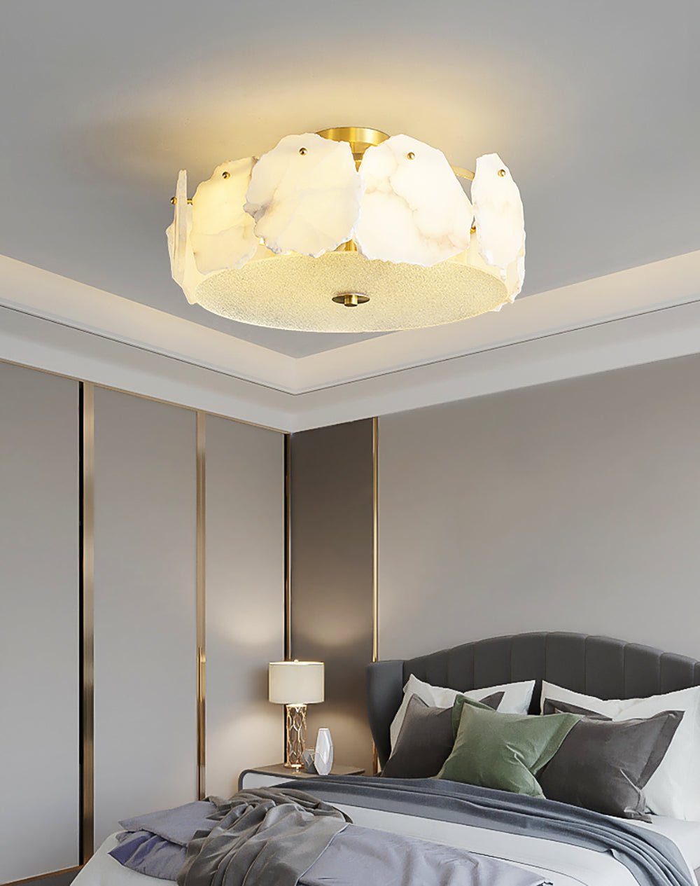 Amara Alabaster Flush Mount  Ceiling Light