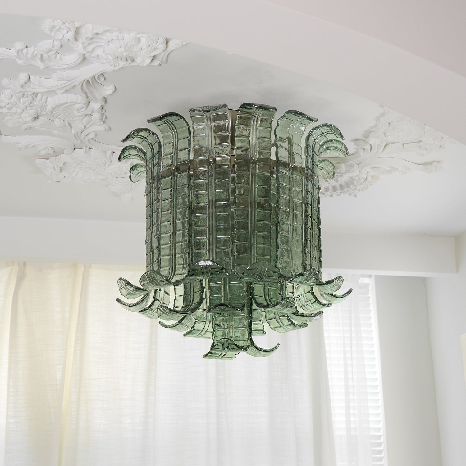 Aurora Ceiling Lamp Murano Glass Petal Vintage