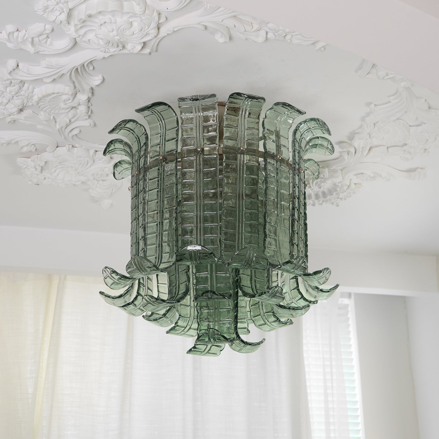 Aurora Ceiling Lamp Murano Glass Petal Vintage