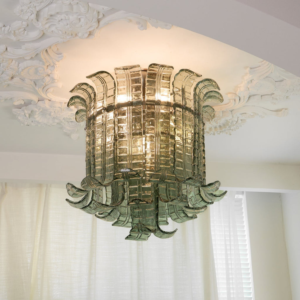 Aurora Ceiling Lamp Murano Glass Petal Vintage
