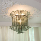 Aurora Ceiling Lamp Murano Glass Petal Vintage