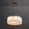 Ilveliel Double Tier Alabaster Pendant Light Chandelier