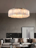 Ilveliel Double Tier Alabaster Pendant Light Chandelier