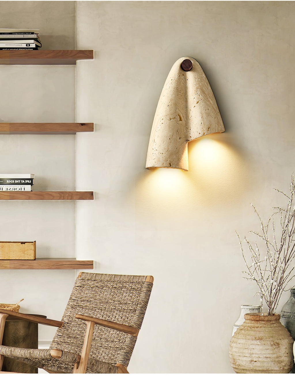 Artistic  Travertine  Wall Light