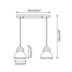 Pendant Lamp Travertine Dome Walnut Wood Rings Ambient Minimalist