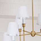 Lustra Chandelier Vendome Brass White Shade