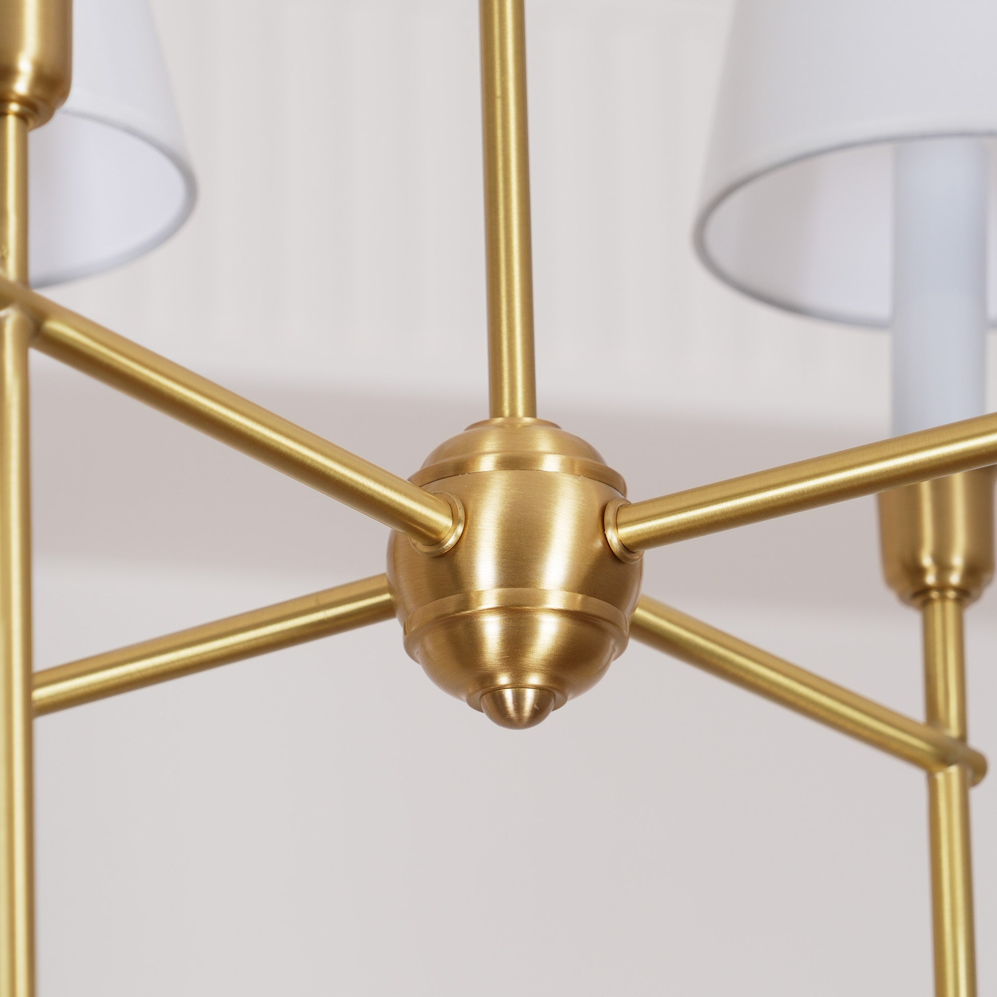 Talia Chandelier Luxury Brass Fabric