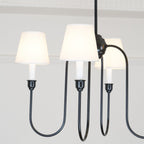 Talia Chandelier Luxury Brass Fabric