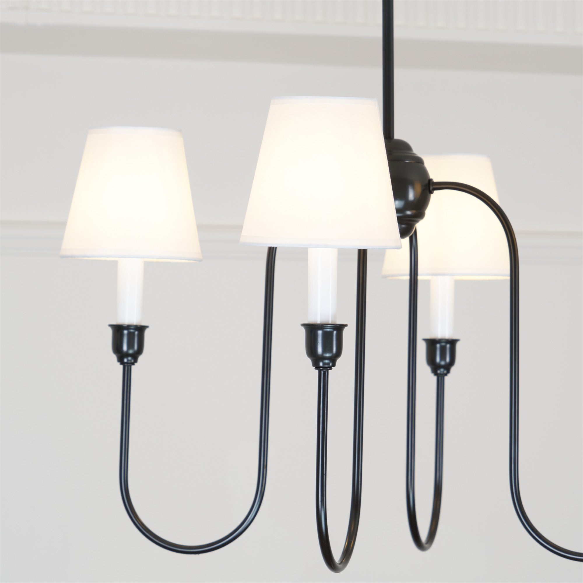 Talia Chandelier Luxury Brass Fabric
