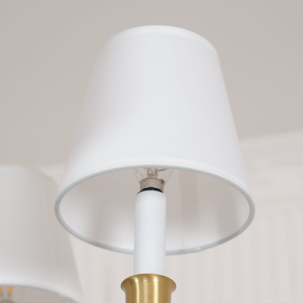 Talia Chandelier Luxury Brass Fabric