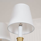 Talia Chandelier Luxury Brass Fabric