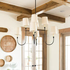 Talia Chandelier Luxury Brass Fabric