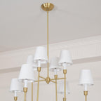Talia Chandelier Luxury Brass Fabric