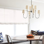 Talia Chandelier Luxury Brass Fabric