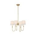 Lustra Chandelier Vendome Brass White Shade