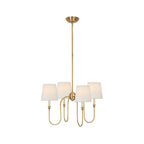 Lustra Chandelier Vendome Brass White Shade