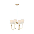 Talia Chandelier Luxury Brass Fabric