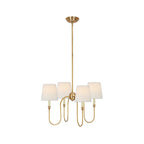 Talia Chandelier Luxury Brass Fabric