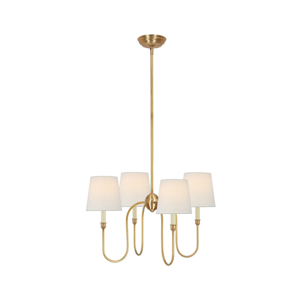 Talia Chandelier Luxury Brass Fabric
