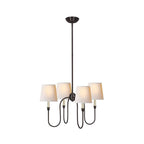 Lustra Chandelier Vendome Brass White Shade