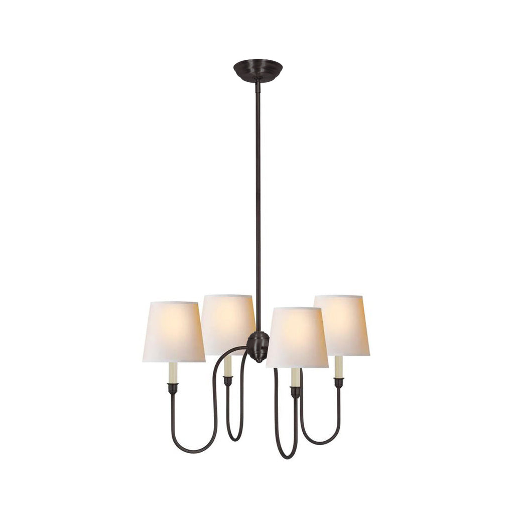 Talia Chandelier Luxury Brass Fabric