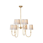 Talia Chandelier Luxury Brass Fabric