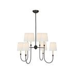 Talia Chandelier Luxury Brass Fabric