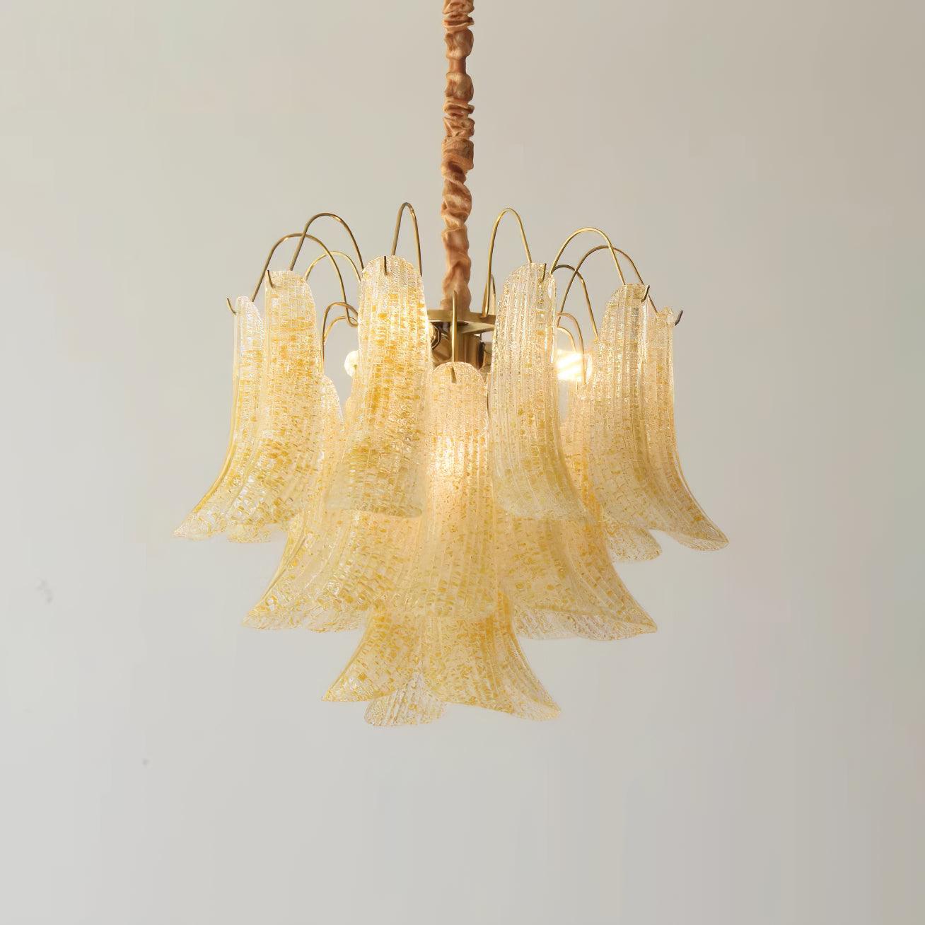 Aurora Chandelier Colorful Murano Glass Petals Vintage