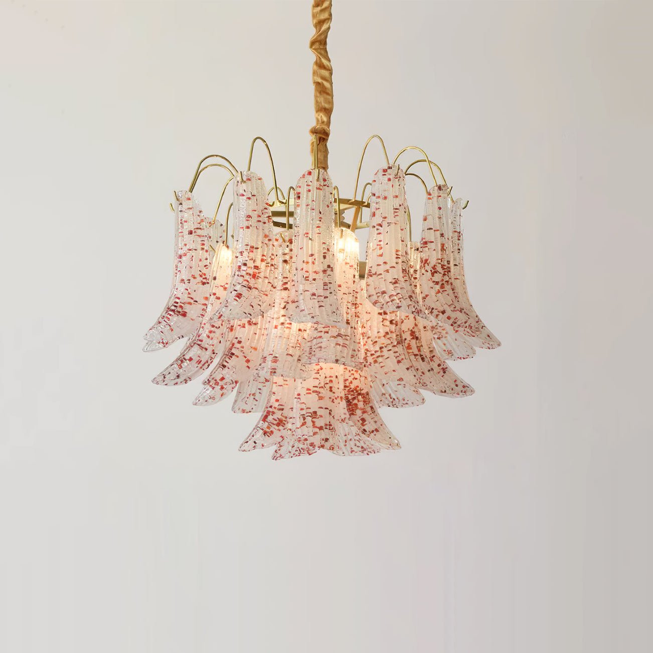 Aurora Chandelier Colorful Murano Glass Petals Vintage