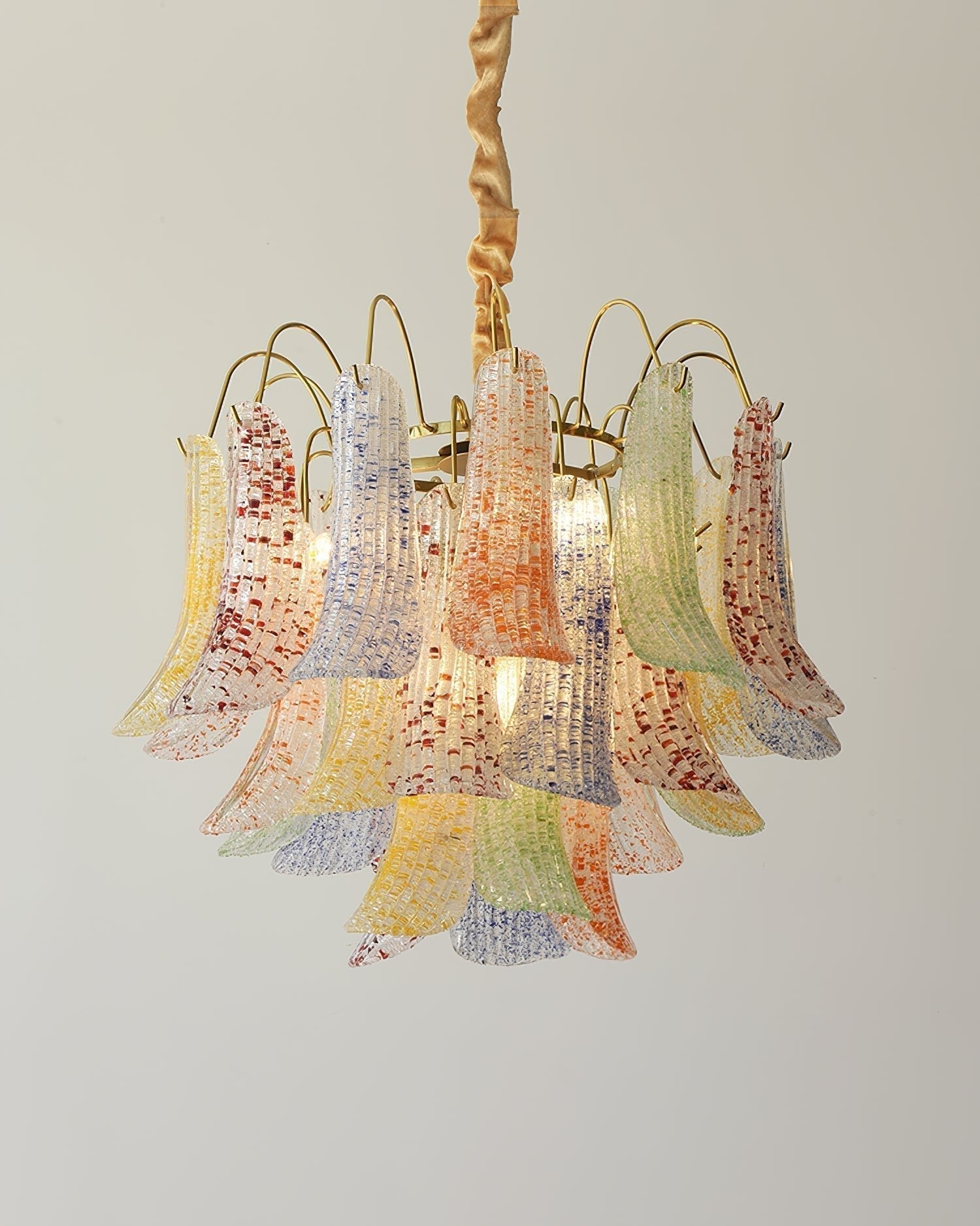 Aurora Chandelier Colorful Murano Glass Petals Vintage