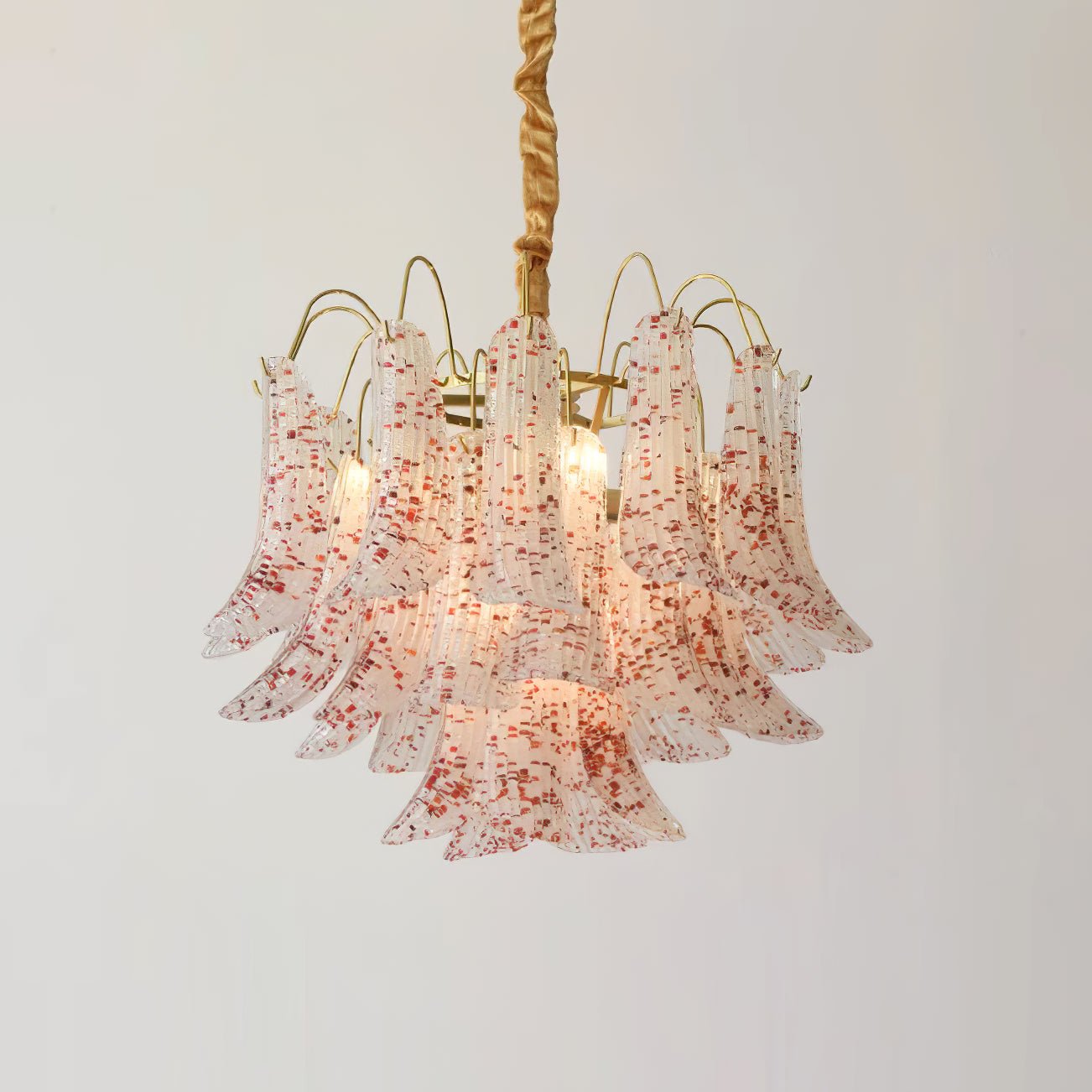 Aurora Chandelier Colorful Murano Glass Petals Vintage