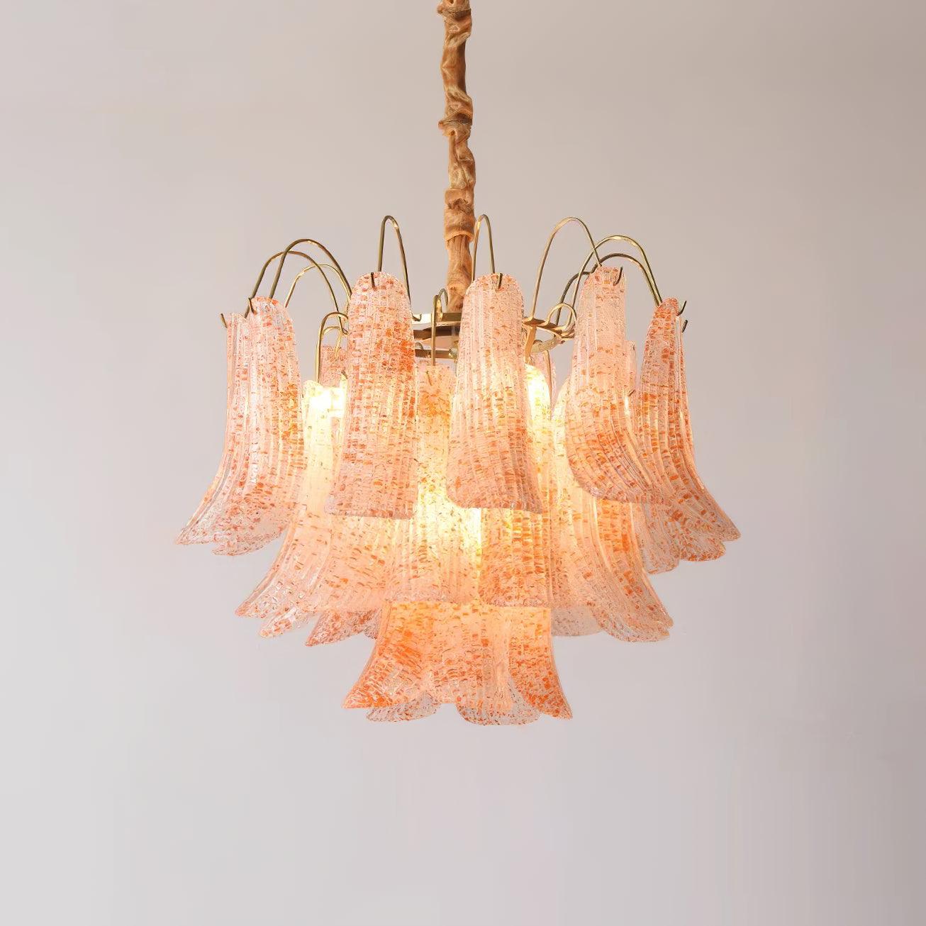 Aurora Chandelier Colorful Murano Glass Petals Vintage