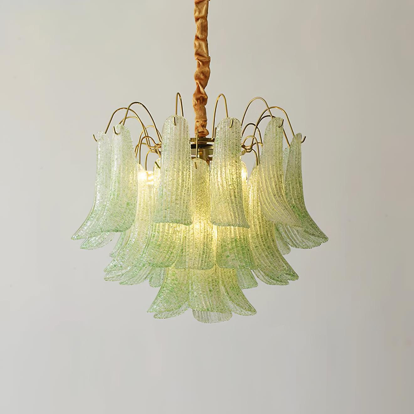 Aurora Chandelier Colorful Murano Glass Petals Vintage