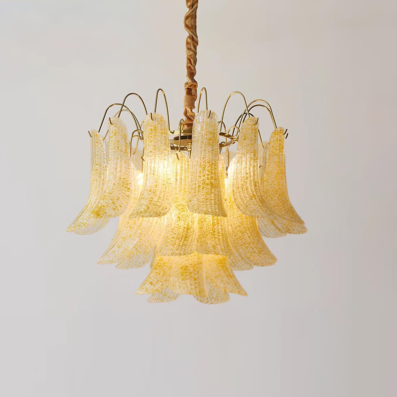 Aurora Chandelier Colorful Murano Glass Petals Vintage