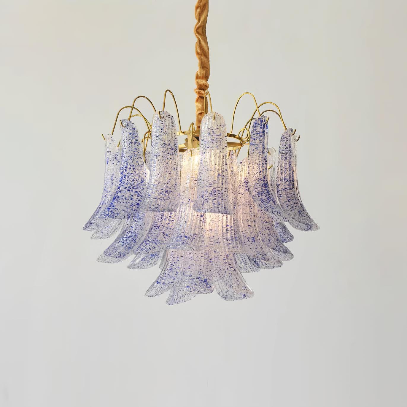 Aurora Chandelier Colorful Murano Glass Petals Vintage