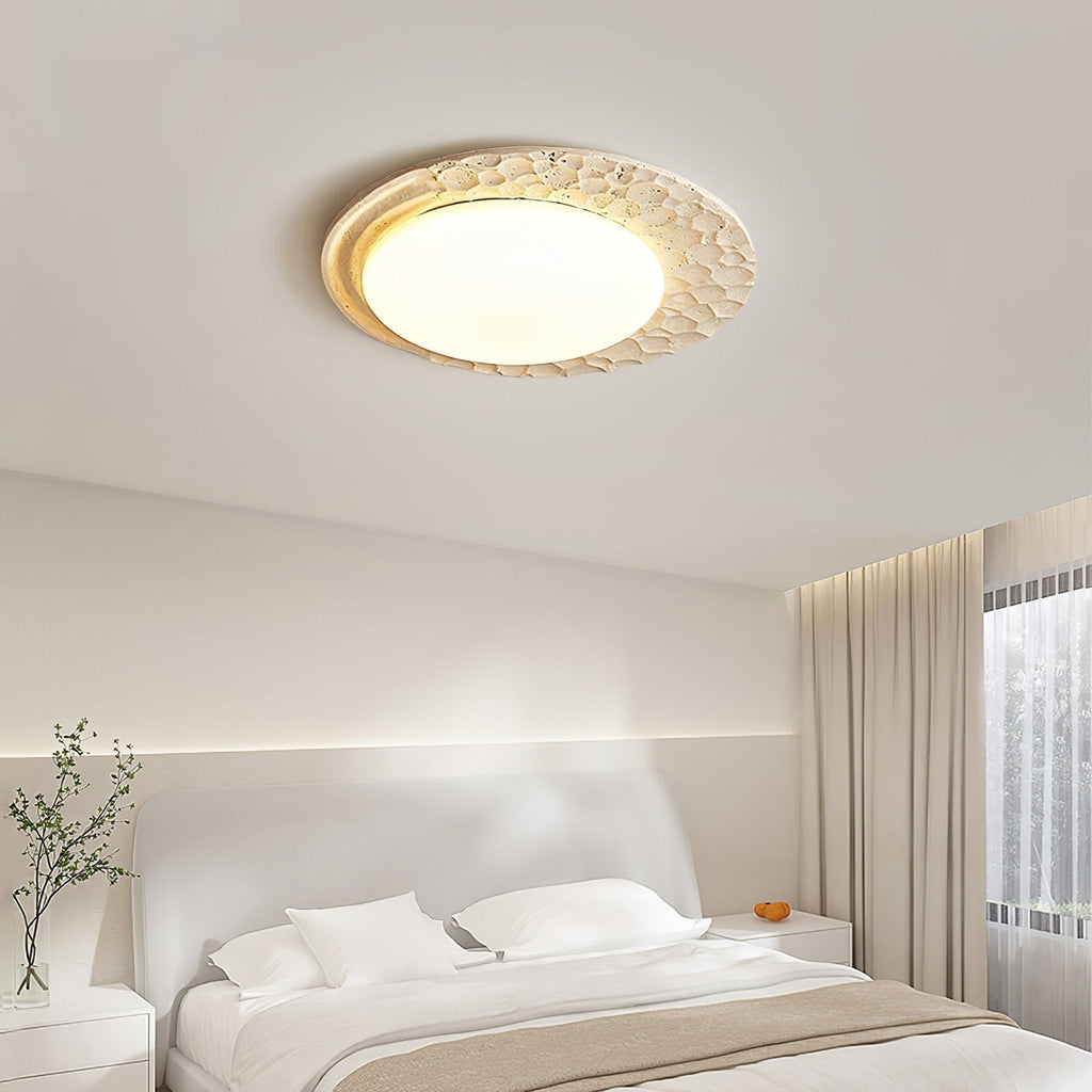Ivsoris Textured Travertine Ceiling Light