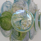 Aurora Chandelier Green Murano Glass Disc Nature