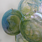 Aurora Chandelier Green Murano Glass Disc Nature