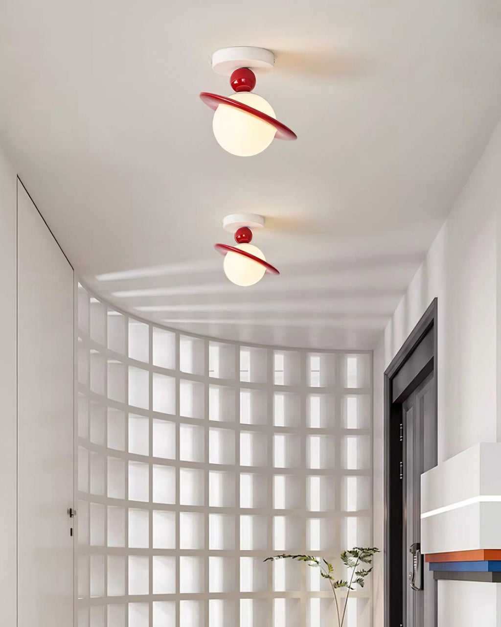 Pivoro Red and White Ceiling Light