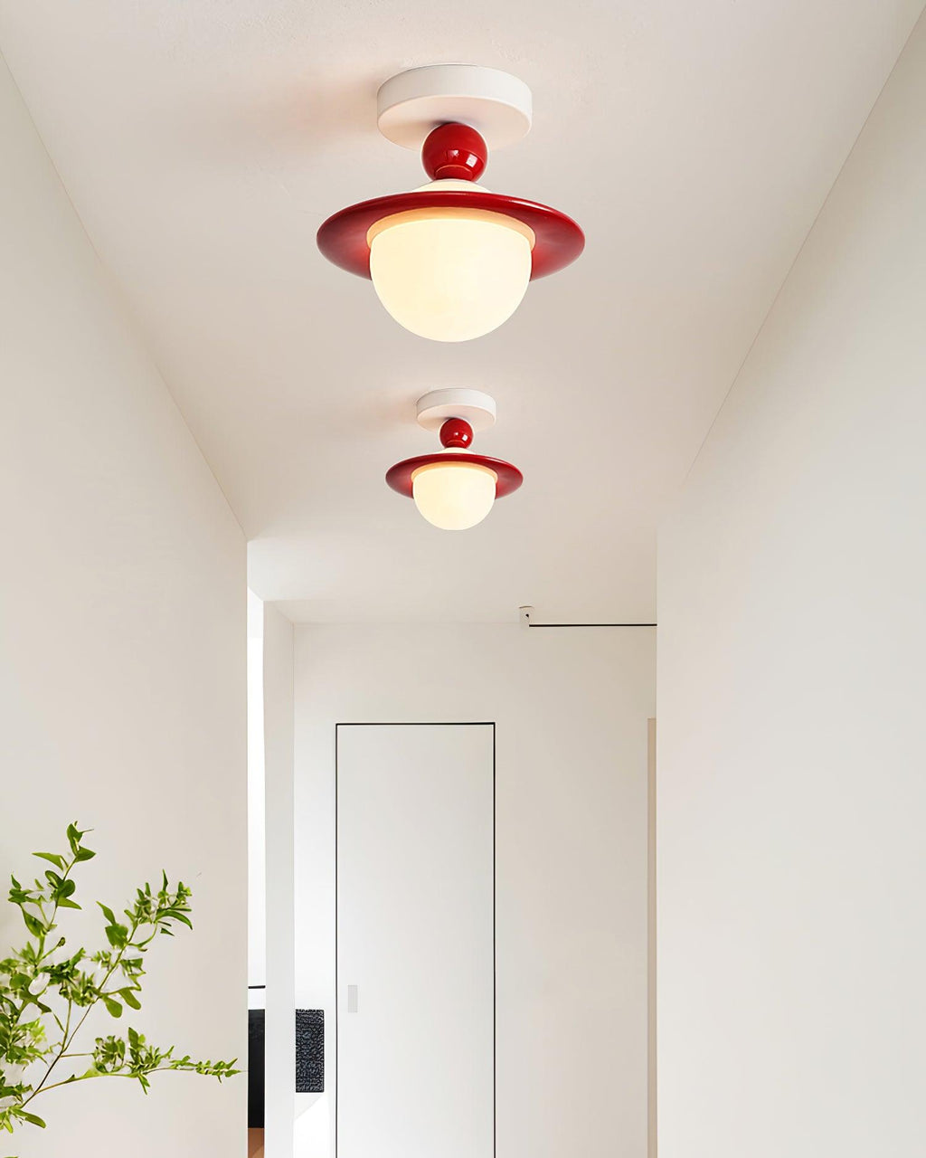 Pivoro Red and White Ceiling Light