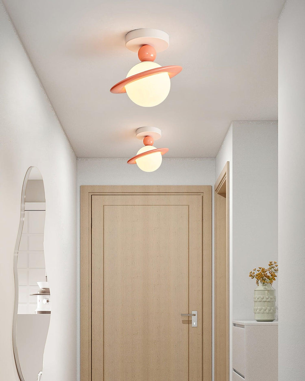 Pivoro Red and White Ceiling Light