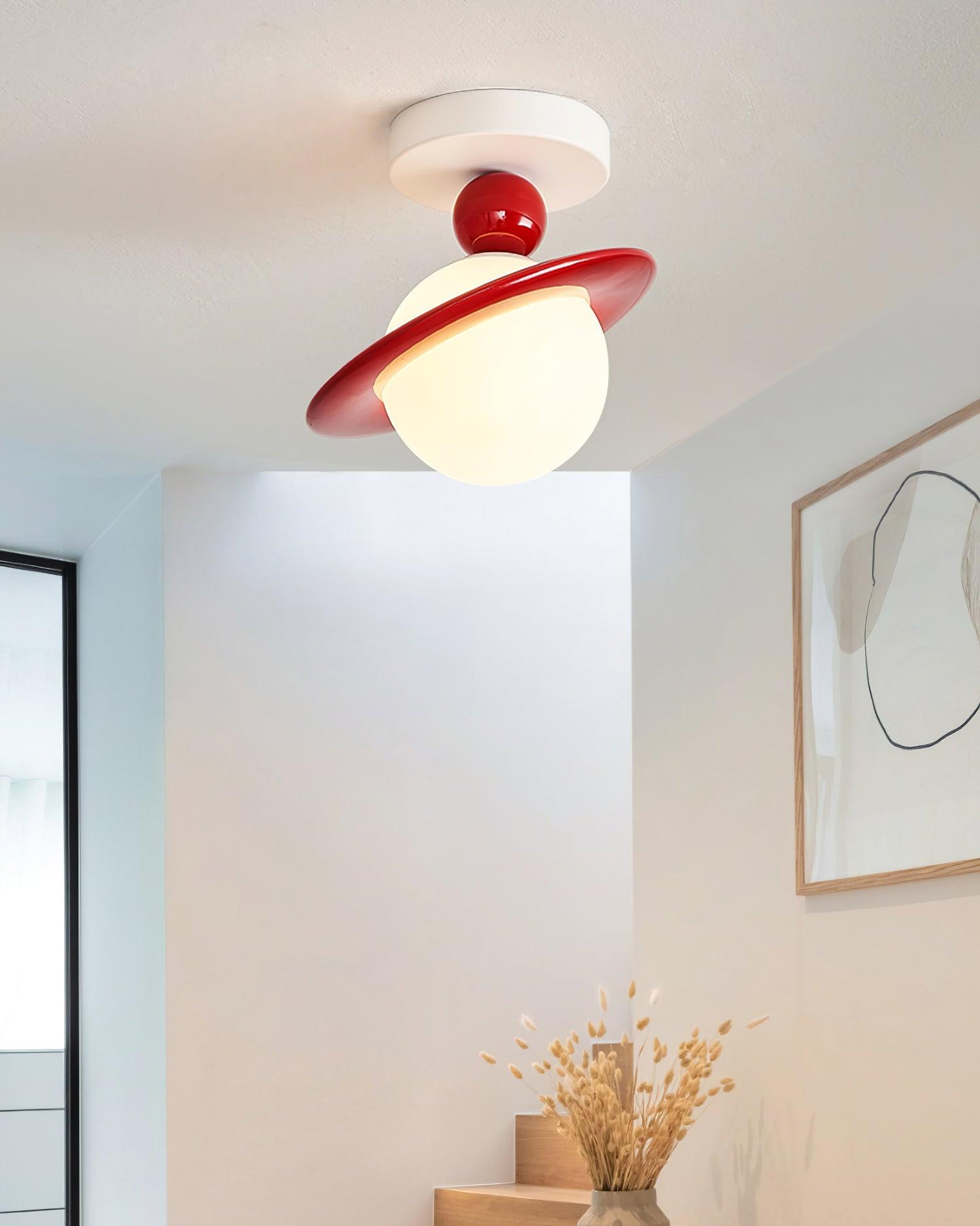 Pivoro Red and White Ceiling Light