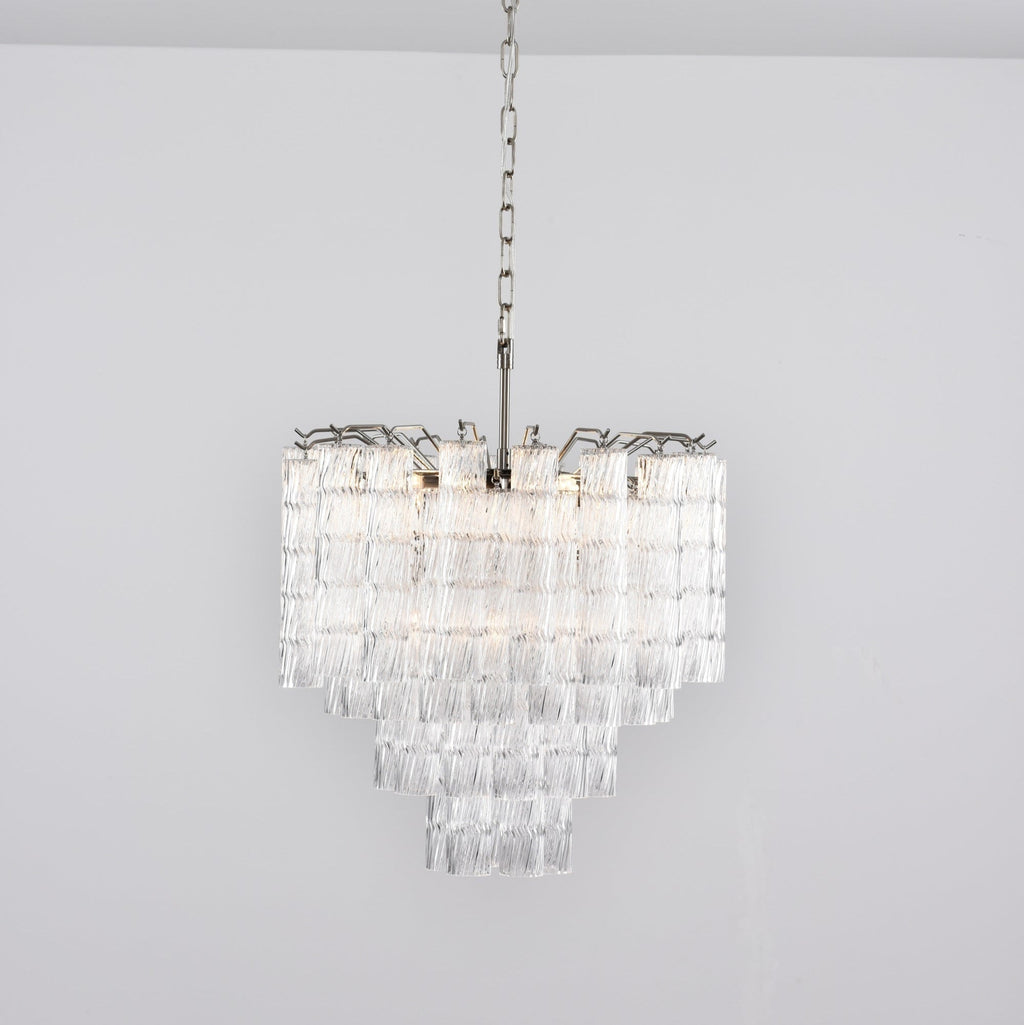 Aurora Chandelier Murano Glass Tiered Cascading Waves