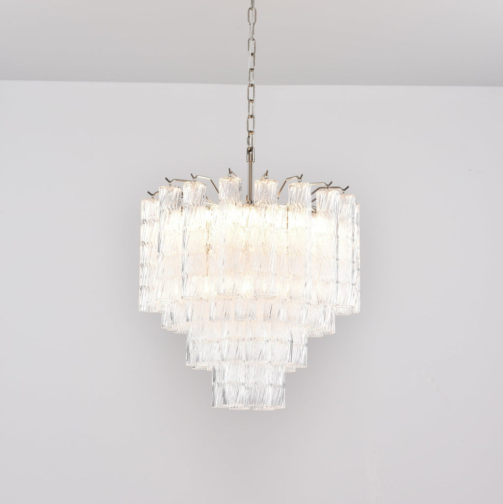 Aurora Chandelier Murano Glass Tiered Cascading Waves