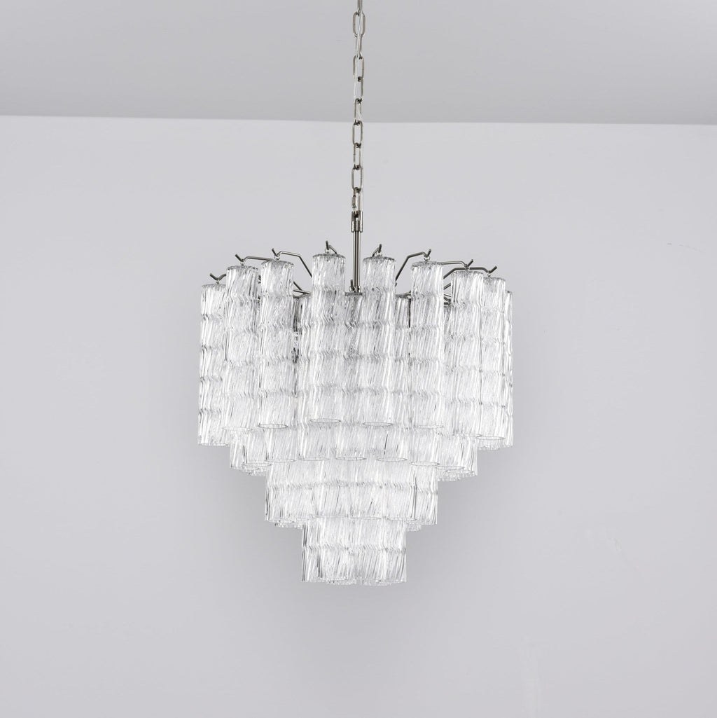 Aurora Chandelier Murano Glass Tiered Cascading Waves